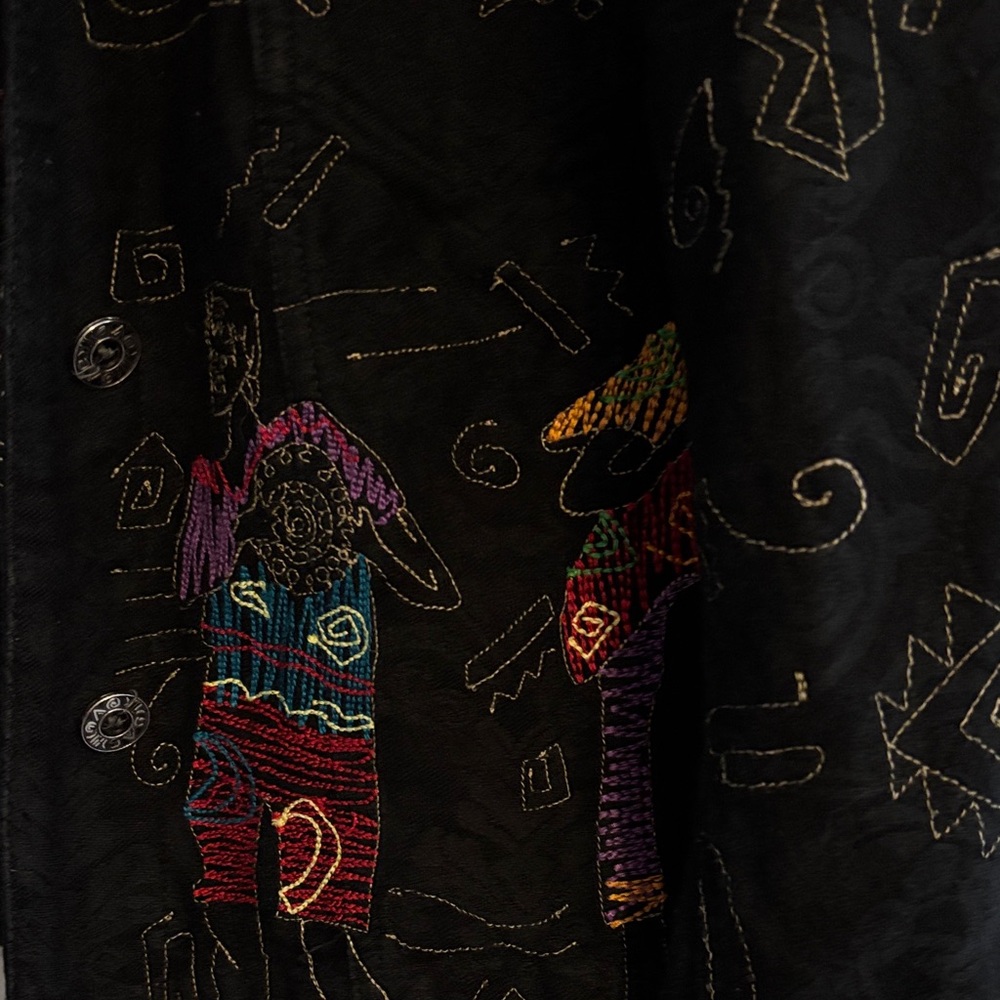 Chico's Black Multicolor Patterned Blazer - image 3